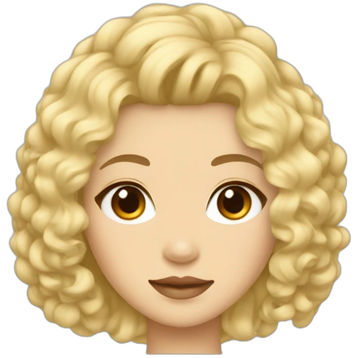 Blonde Chanel Asian Girl with curly hair emoji