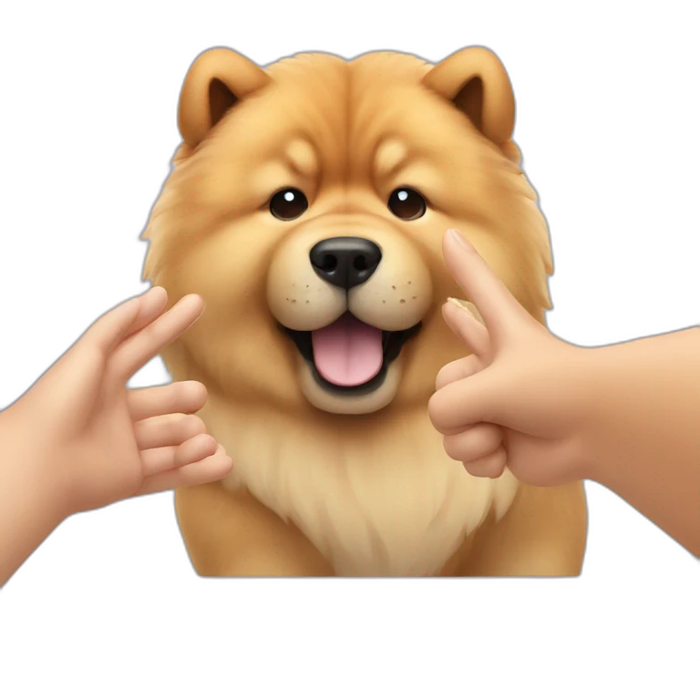 chow chow paw high five emoji
