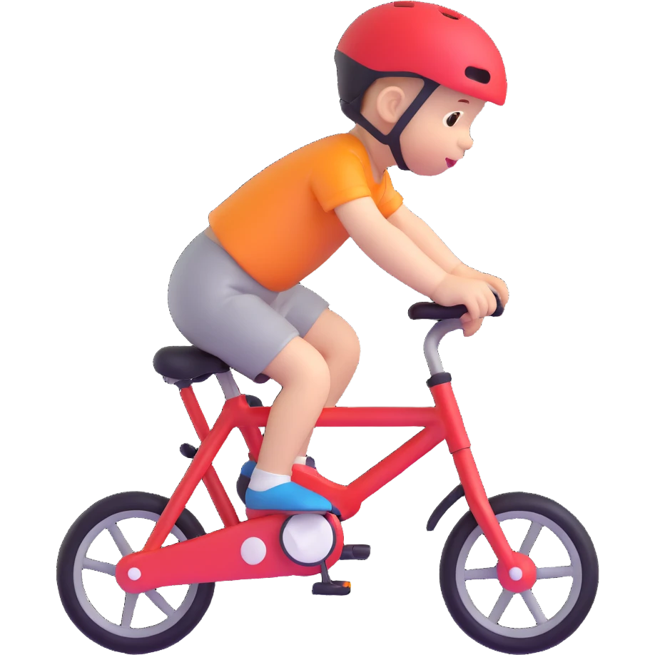 adorable baby bicycle, four wheels emoji