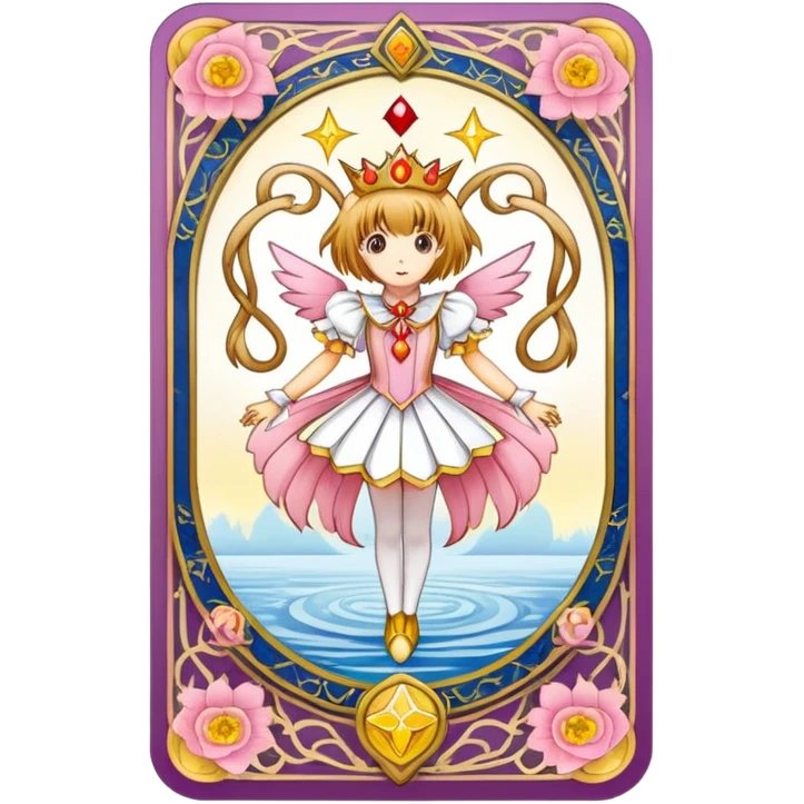magical tarot-like card inspired by the Clow Cards from Cardcaptor Sakura emoji
