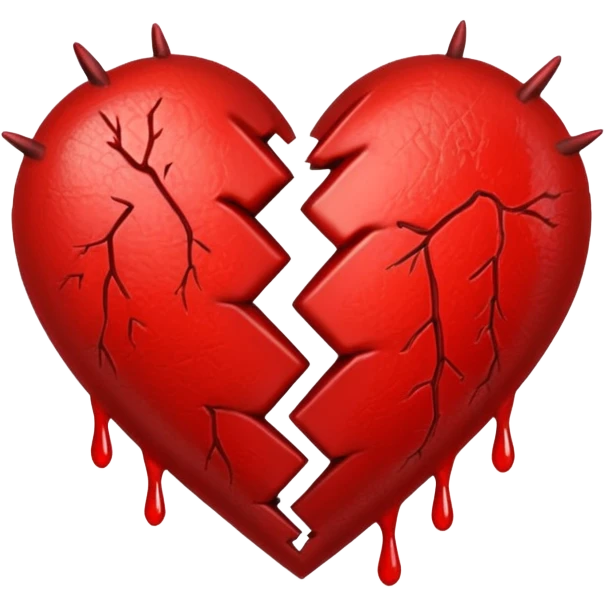 Bleeding, stitched heart emoji