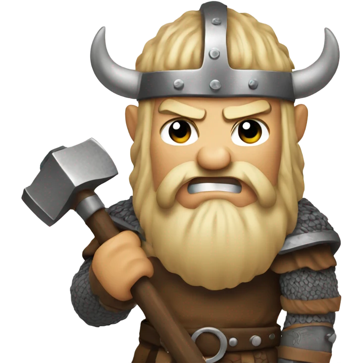 Angry Viking With ban hammer  emoji