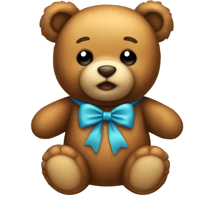 Teddy bear with bow emoji