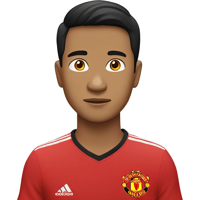 Filipino wearing a manchester united shirt emoji