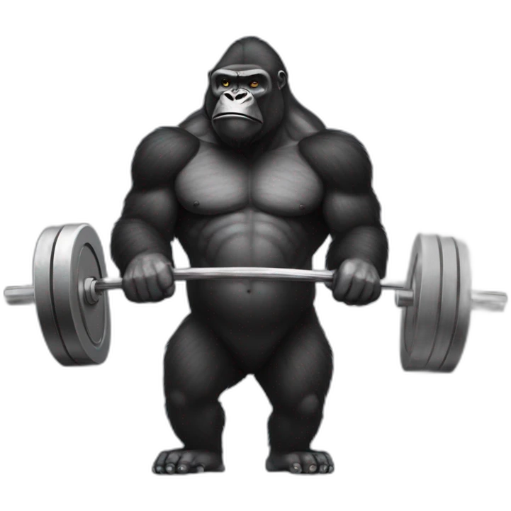 Gorilla with barbell  emoji