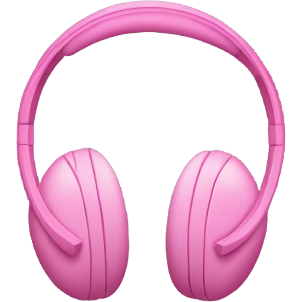 Pink headphones emoji