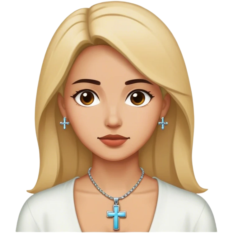 woman  neck cross emoji
