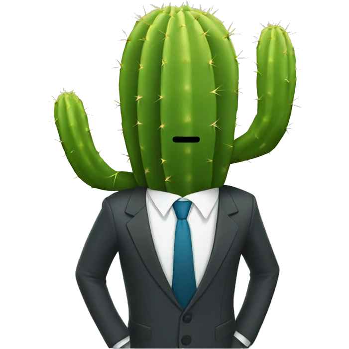 Cactus in a suit emoji