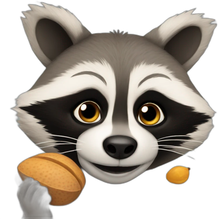racoon-with-peanut emoji