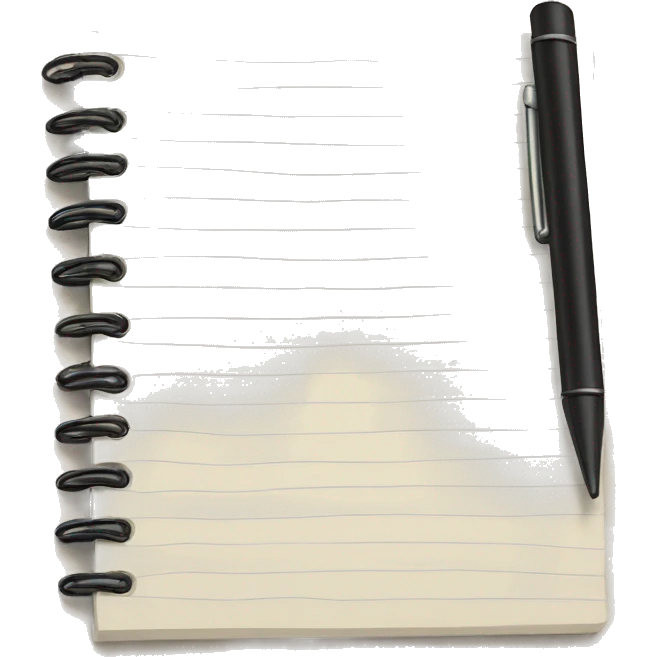 hand writing in a notebook emoji