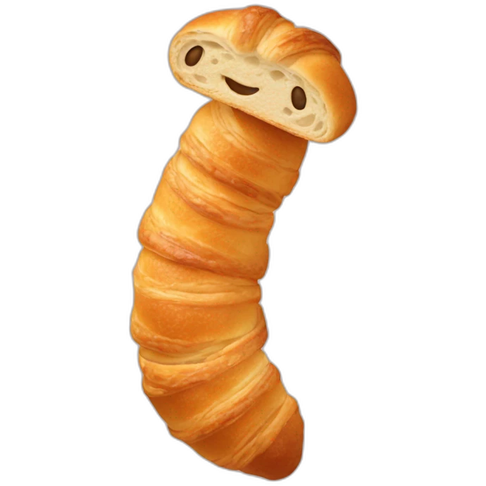 Un croisant sur une manetze emoji