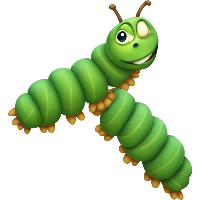caterpillar waving emoji