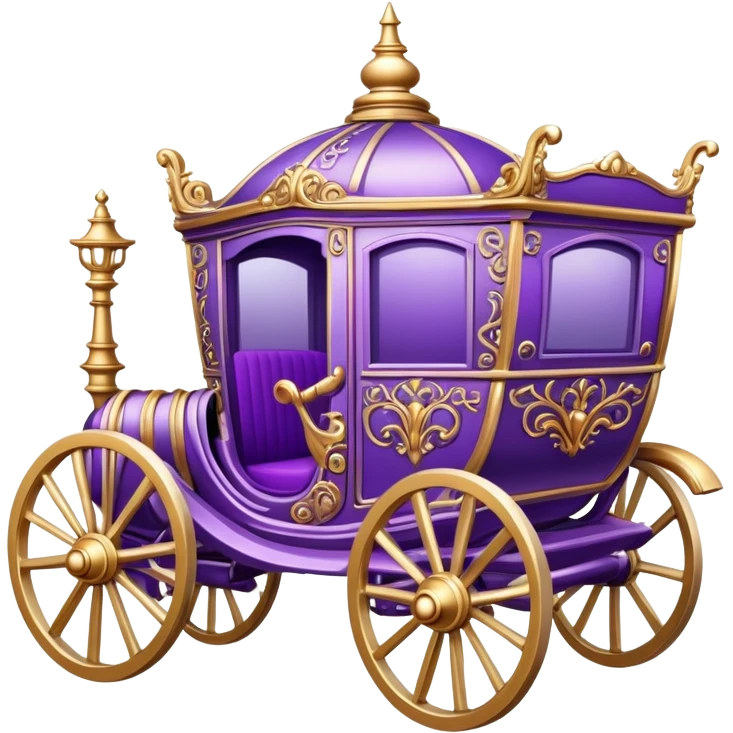 Realistic purple chariot emoji
