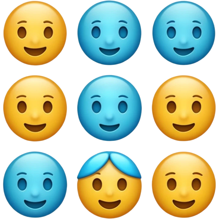 emoji na cor ciano emoji