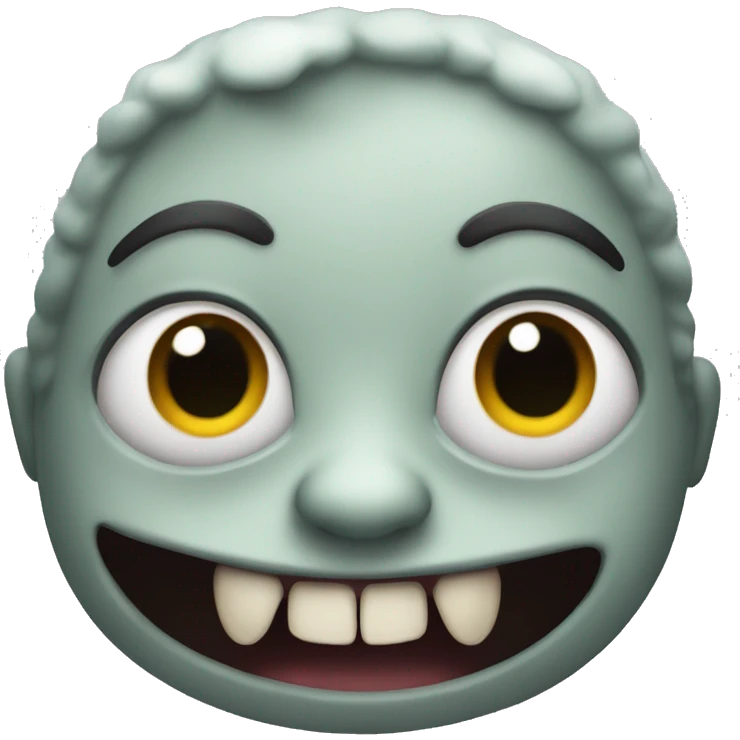 realistic smiling scary creature with no skin emoji