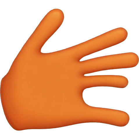 ting orange hands emoji