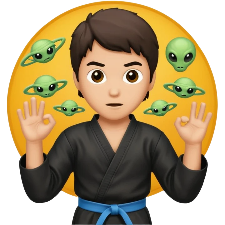 karate kid, aliens emoji