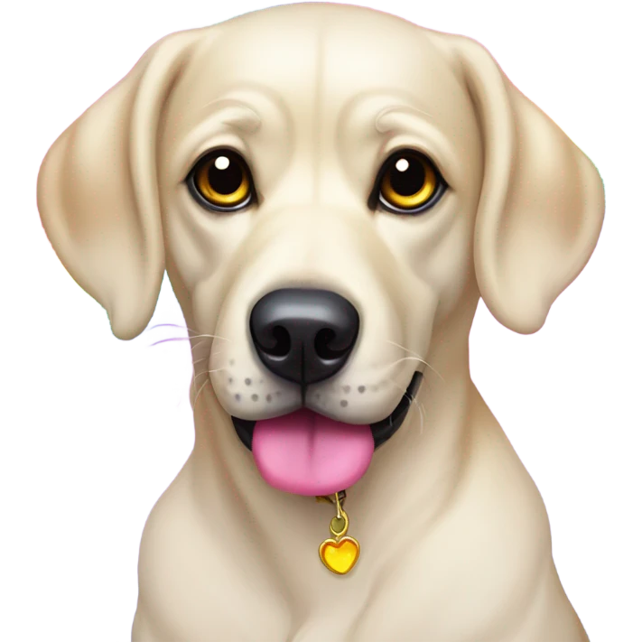 Lisa frank rainbow lab dog emoji