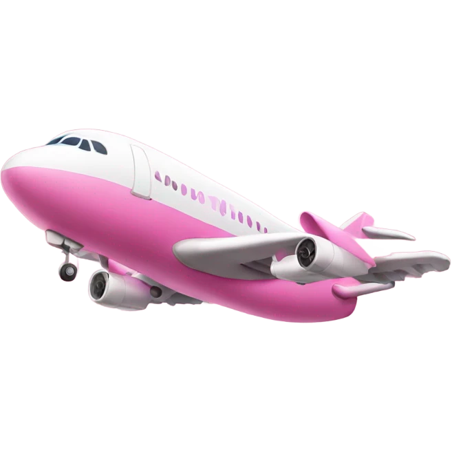 Pink airplane emoji