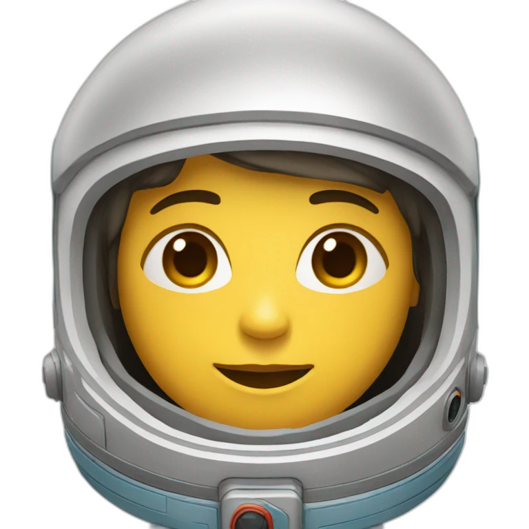 Un garçon qui court habillé en astronaute. emoji