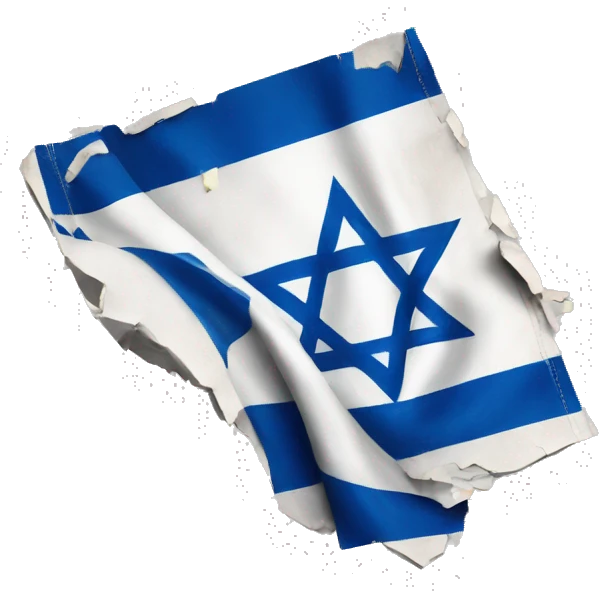 Israel flag ripped emoji