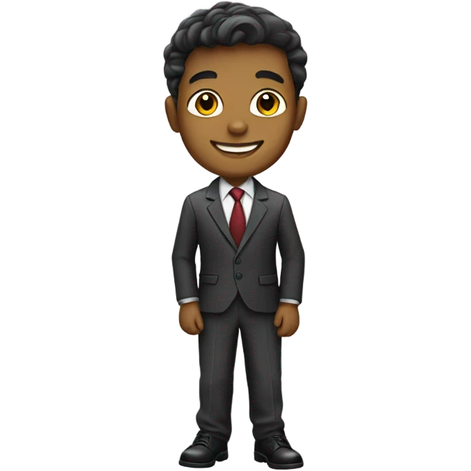 smiling boy in formal attire emoji