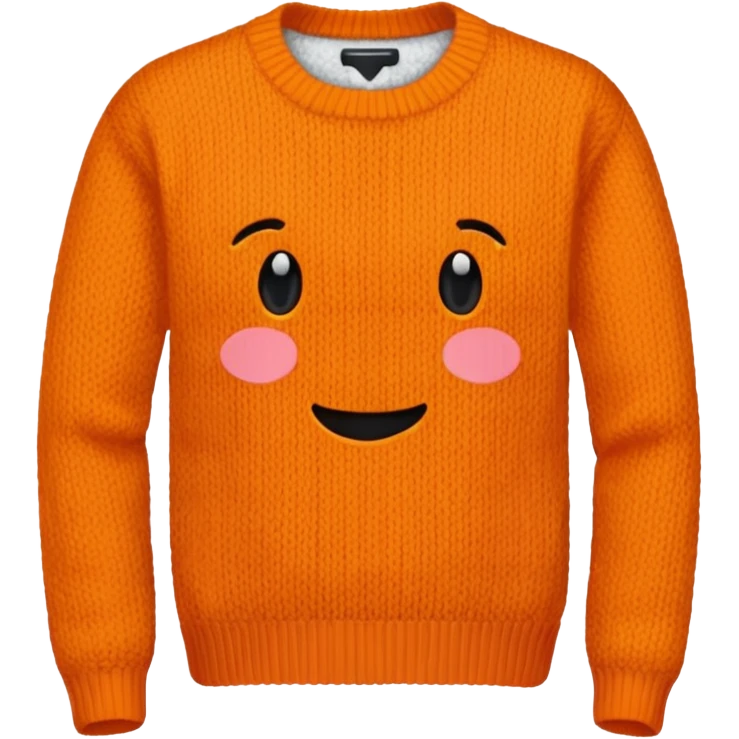 isolated orange sweater emoji