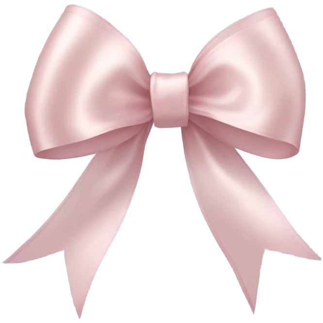 Pale pink ribbon bow emoji