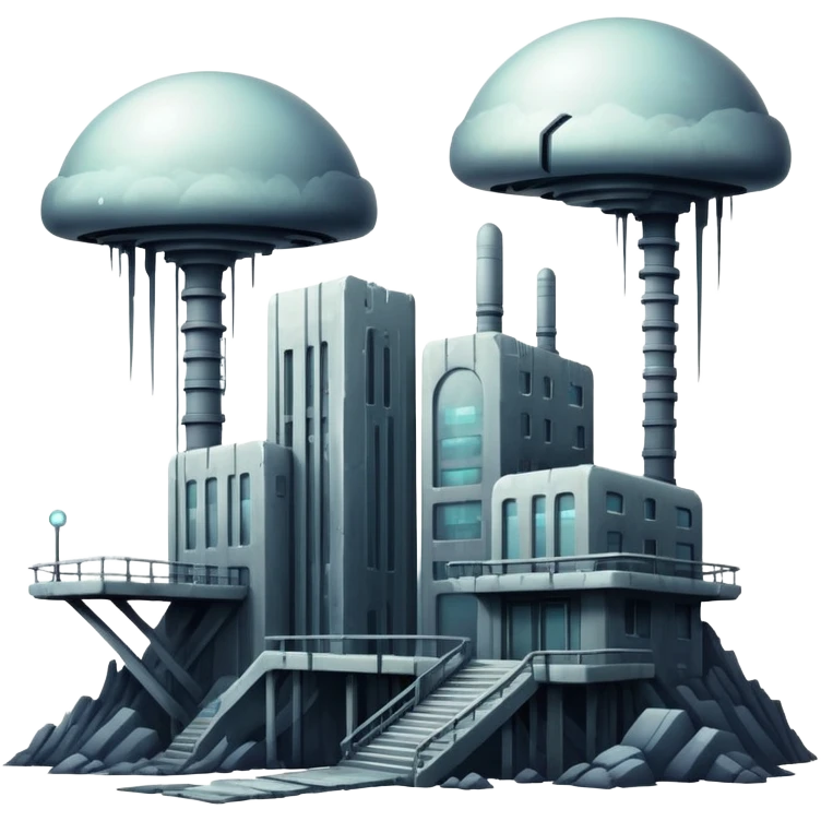 Spectral Gloomy Dystopian Apocalyptic Aesthetic Scenery Deco emoji