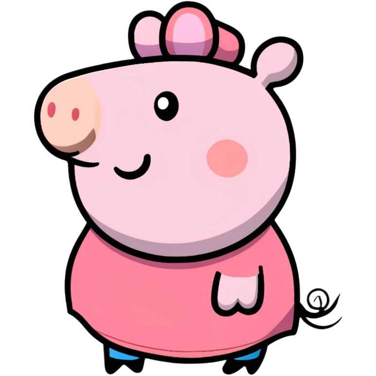 Peppa Pig cartoon character emoji