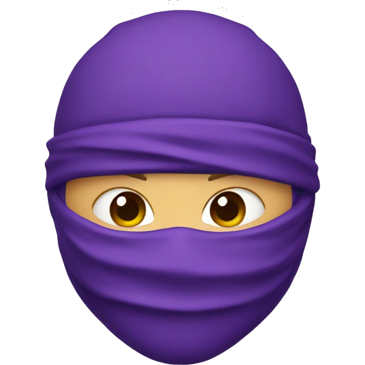 Purple ninja head emoji