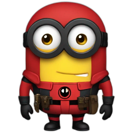 deadpool emoji but it's a minion emoji