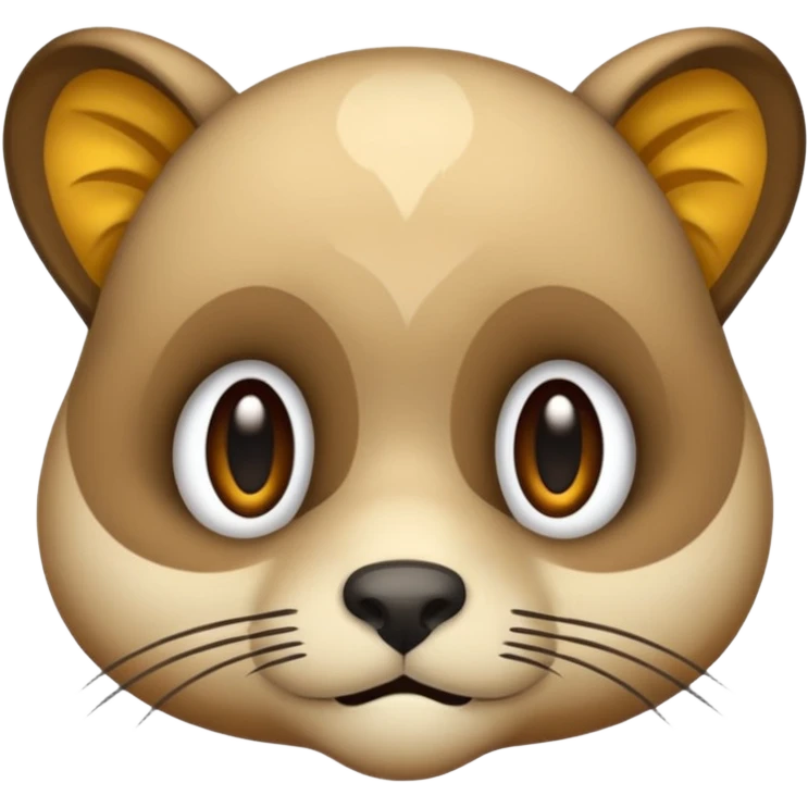 Dead panned face of animal emoji