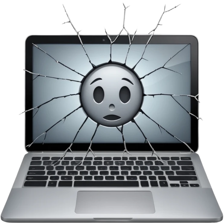 cracked laptop emoji