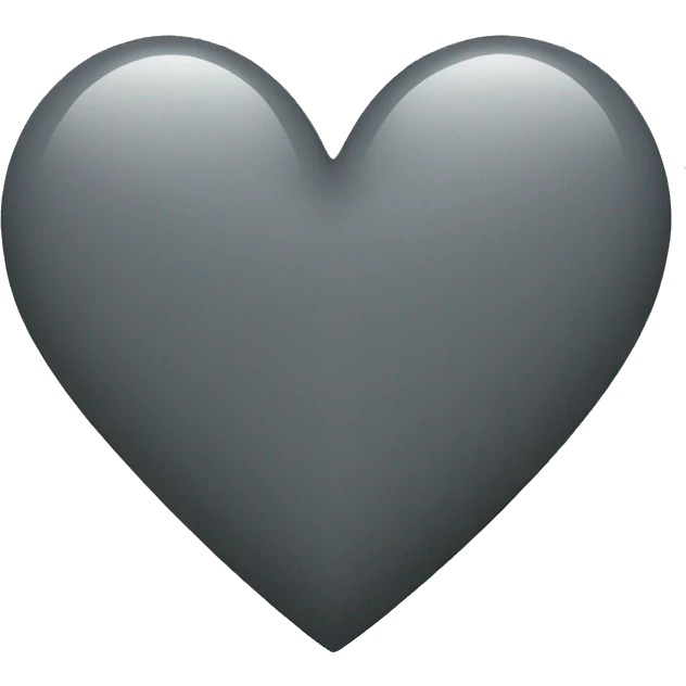 Heart-coloured-deep-gray emoji
