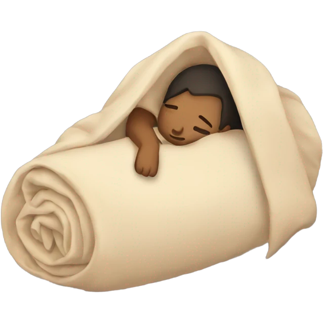 Sleeping like a burrito emoji