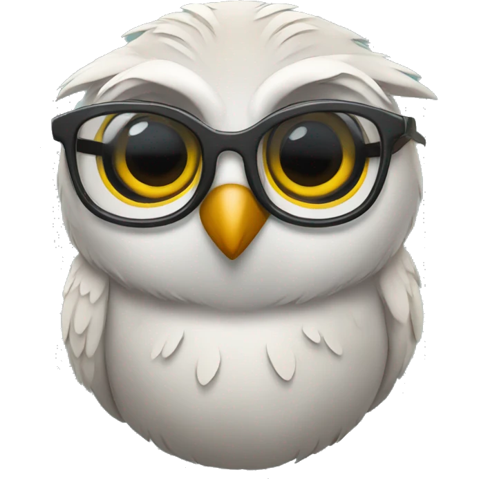 an owl wearing glasses emoji
