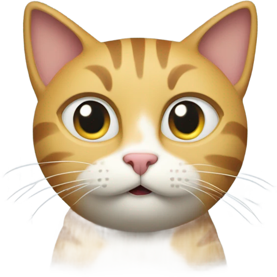 Cat with his brain loading up like a computer emoji