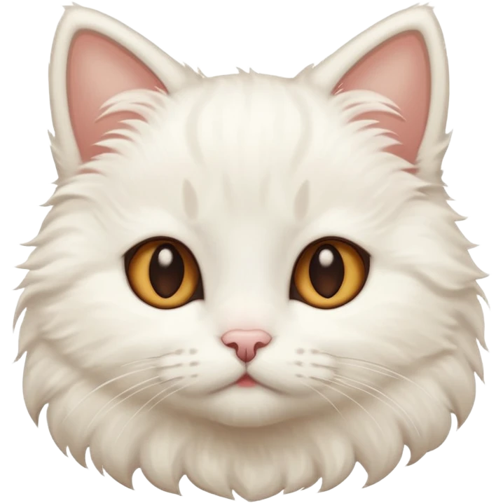 baby white cat with brown eyes emoji