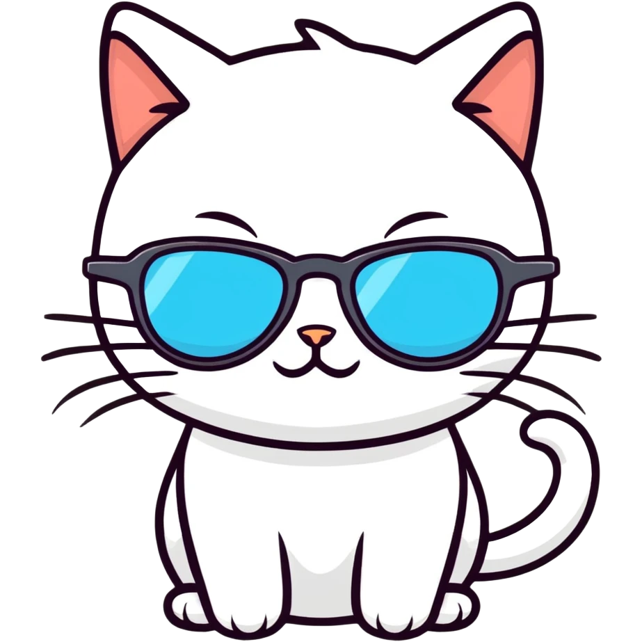 Cat with sunglasses emoji