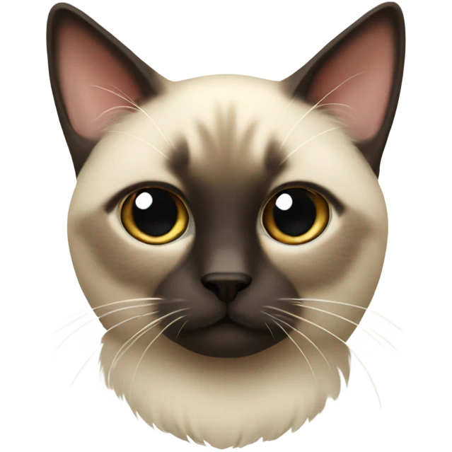 Fluffy Siamese cat emoji