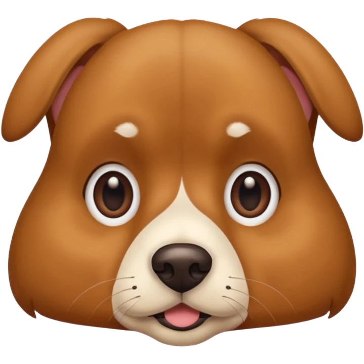 Cross-eyed dog emoji