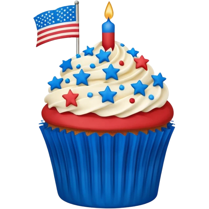 4th of july cupcake flag emoji