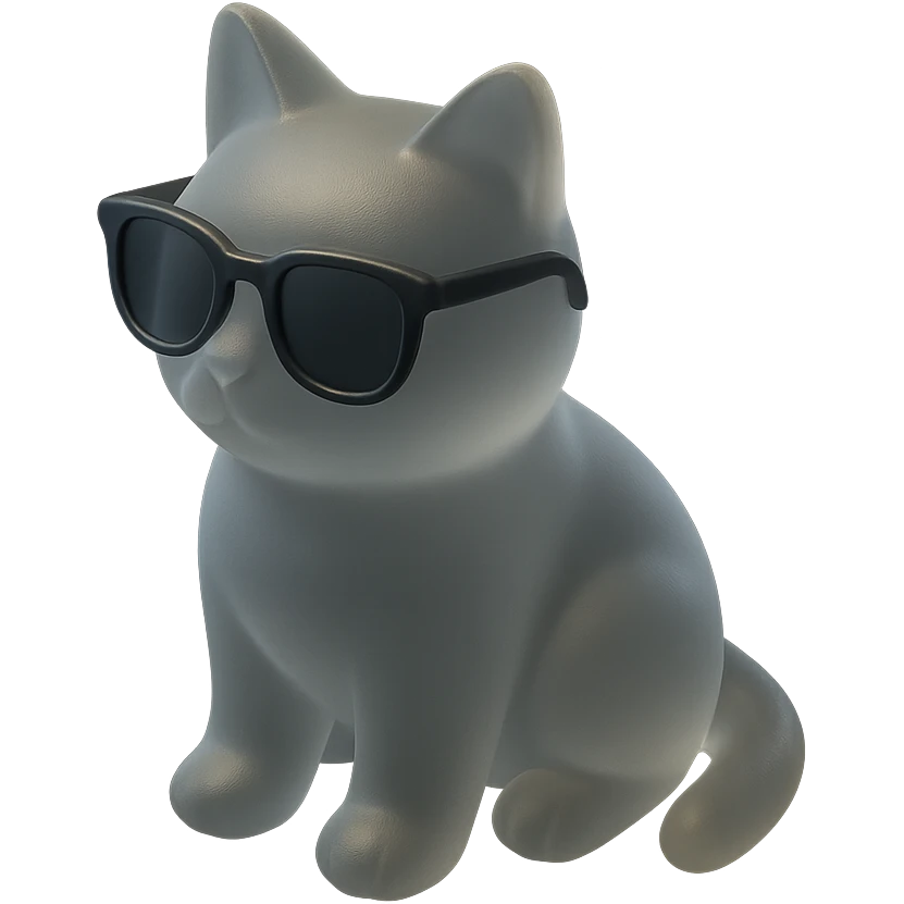 Cat wearing sunglasses emoji
