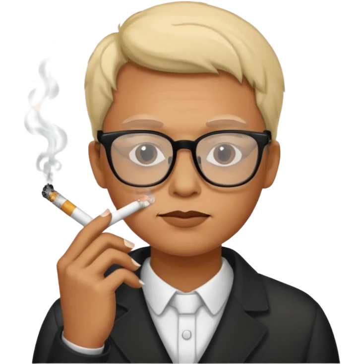 Sigara içen gözlüklü emoji emoji