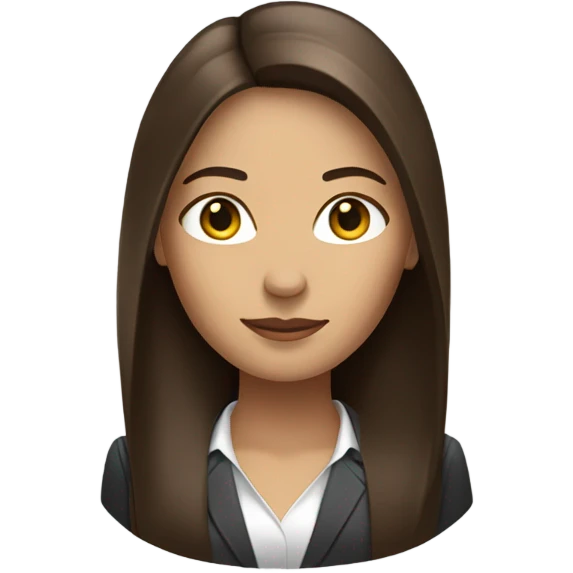 business woman long straight brown hair emoji