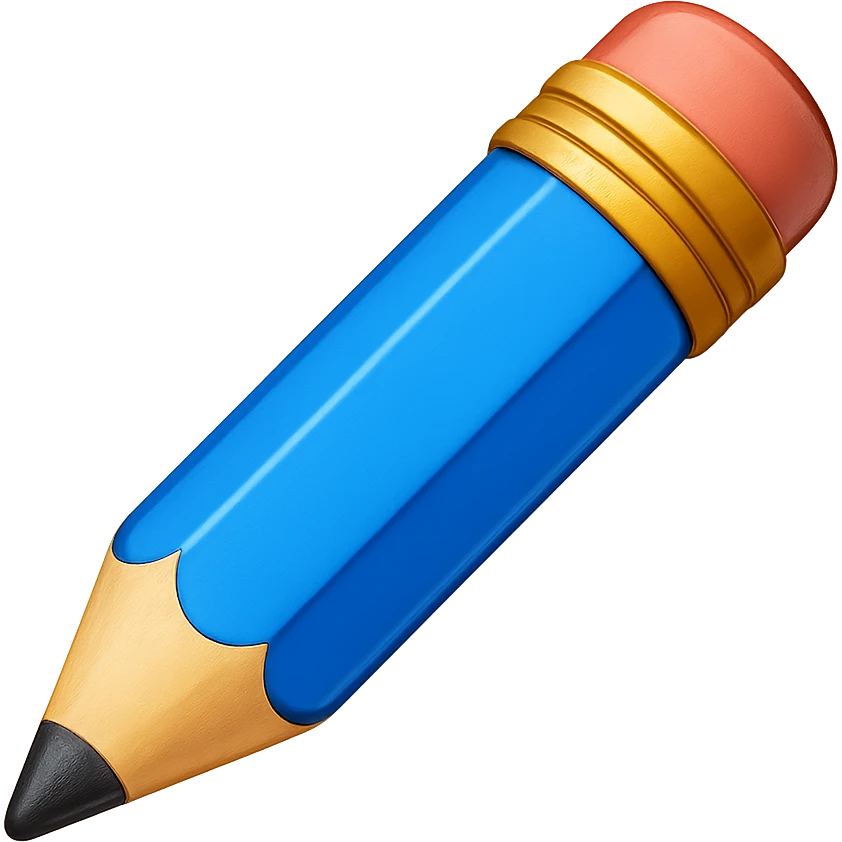 blue pencil emoji emoji