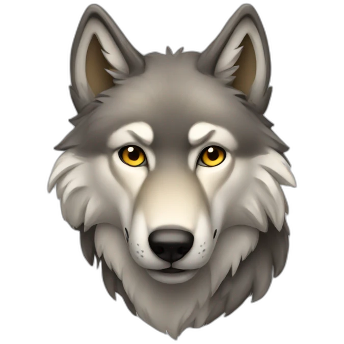 Handsome wolf emoji