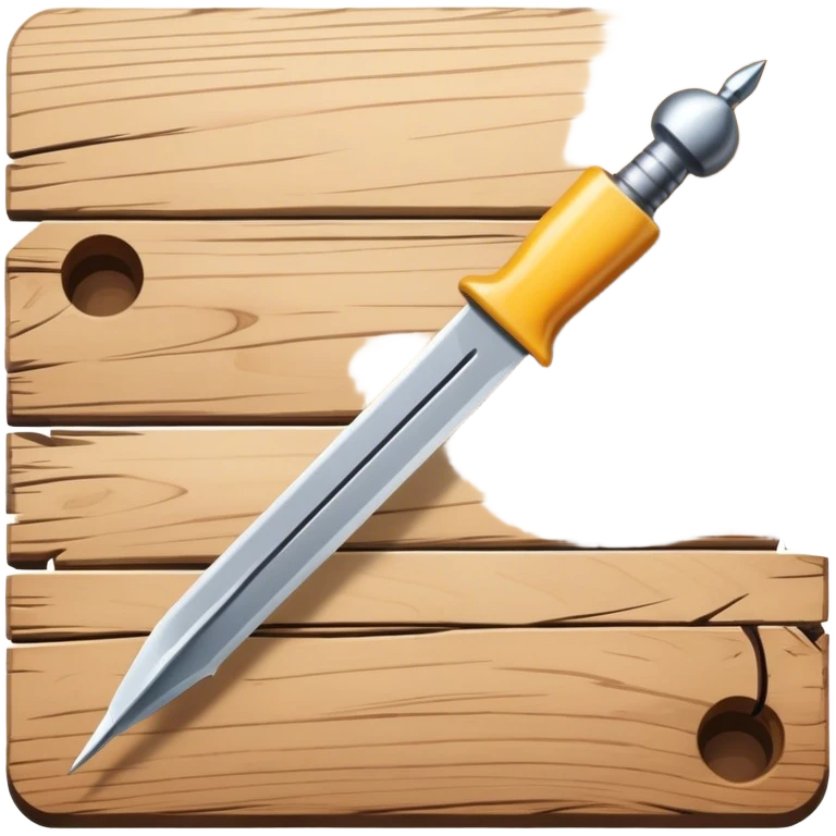 wood plank with needle at the end emoji