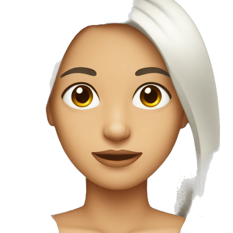 mujer con pelo largo y ojos oscuros  emoji